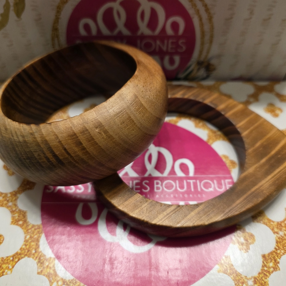 Sassy Jones Wooden Bangle Bracelets